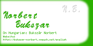 norbert bukszar business card